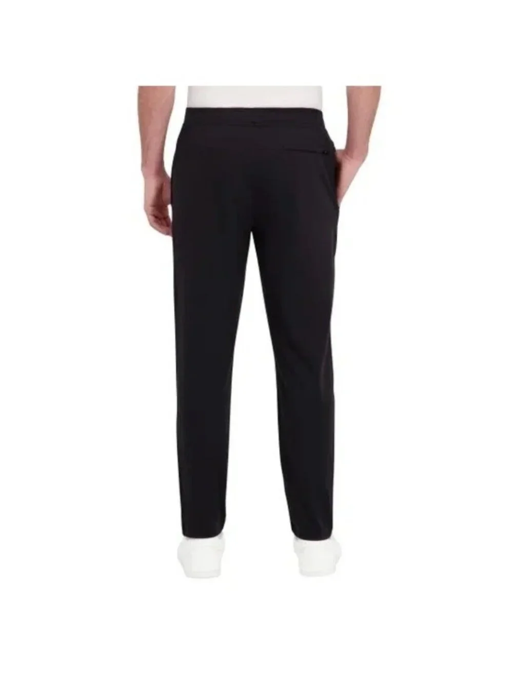 NWT Russell Athletic Men's S Black Tapered Fit Pant Stretch Zippered Pocket